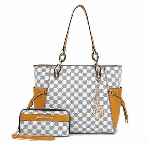 Сумка-тоут с круглым принтом MKF Collection XeniaСумочка с кошельком от Mia K — 2 шт., цвет Mustard