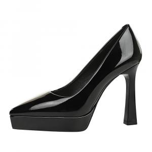 Туфли на высоком каблуке для женщин QITUMAUL, Black[Heel Height 12Cm]