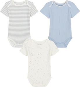 Комплект из 3-х боди Calvin Klein для мальчиков, Vanilla/Blue Fog