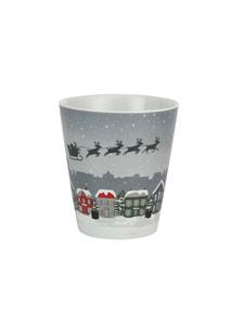 Кружка Санта в небе серого цвета Krasilnikoff