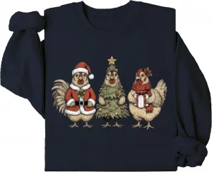 Свитшот с рождественскими курочками