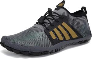 Мужские водные тапочки, босоножки с быстрой сушкой, акваноски для активного отдыха, спорта, каякинга, лодочных прогулок, походов, серфинга и прогулок Watelves, черный/коричневый