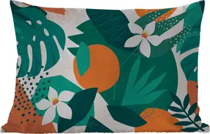Подушка для улицы - Цветы - Фрукты - Джунгли - 60 x 40 см - Устойчива к погодным условиям - Подушка для отдыха - Декоративная подушка - Подушка для дома MuchoWow