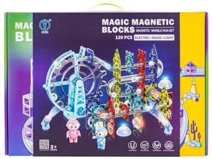 Светящиеся магнитные блоки, Трек для шариков, 120 элементов, Трек для шариков Inna marka