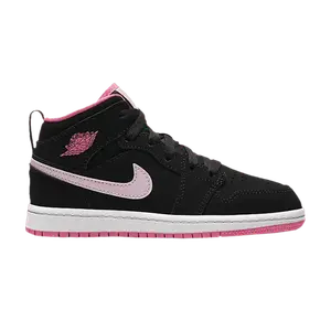 Кроссовки Air Jordan Air Jordan 1 Mid PS 'Black Digital Pink', черный