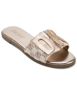Women's Waltz Flat Sandal DKNY, Bone