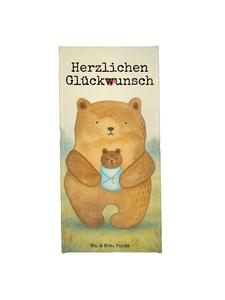 Mr. & Mrs. Panda Банное полотенце с изображением медвежонка и надписью, белое