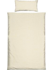 Постельное белье из сирсакера Kronach бежевого цвета Erwin Müller, 155x220 см (40x80 см)