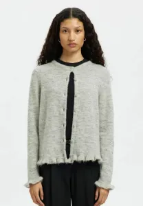 Кардиган с оборками slflulu Selected, Light Grey Melange