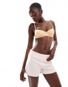 Короткие шорты из джерси Cotton On Peached с отворотом на талии, желтые Cotton On