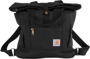 Carhartt Convertible Backpack Tote Bag, прочная с регулируемыми лямками для рюкзака и отделением для ноутбука, Convertible Backpack Tote (Black)