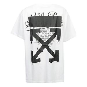 Футболка ss20 dripping arrows logo loose short-sleeved Off-White, белый