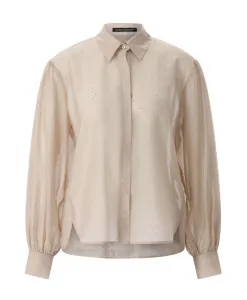 Прозрачная блузка Luisa Cerano, бежевый