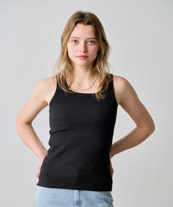 Топ с квадратным вырезом и ребристой текстурой Colony 2139, цвет Black