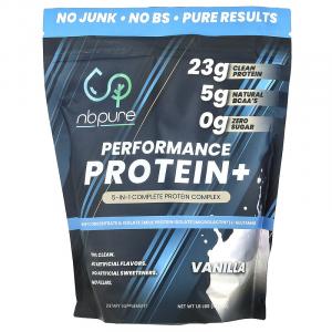 NB Pure, Performance Protein +, ваниль, 837,5 г (1,8 фунта)