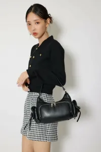 Миниатюрная сумка через плечо с тремя карманами и лентой Rienda, цвет Black