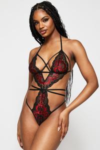 Боди Liberty с цветочным кружевом и вырезом Ann Summers, черный
