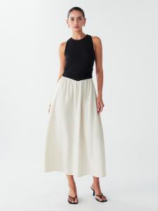 Миди платье BWLDR Linda, Black/Pearl white