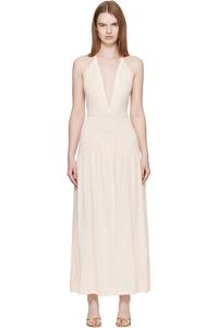 Aya Muse Платье миди Ola цвета слоновой кости