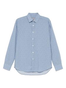 Рубашка с цветочным принтом Canali, синий