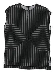 Топ без рукавов в геометрическую полоску JOSEPH, черный