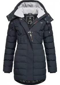 Полупальто Ragwear "Ашанта", стильная, стеганая зимняя парка с капюшоном на подкладке, синий