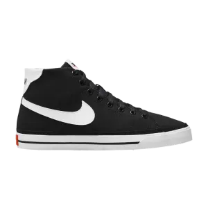 Кроссовки Nike Wmns Court Legacy Canvas Mid Black White, черный