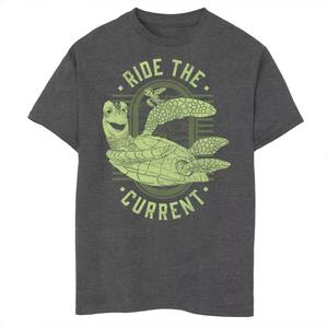 Футболка с графикой The Current для мальчиков 8–20 лет, Disney Pixar, День Земли в поисках Немо, поездка на черепахе Disney