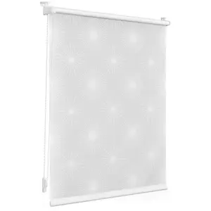LICHTBLICK ORIGINAL рулонная штора с боковым подъемом «Rollo Klemmfix, без сверления, непрозрачная - выгорание», непрозрачная, защитная сетка, свободно висит, цвет weiß/Sonne + weiß