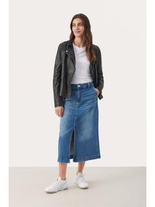 Кожаная куртка FrancesPW, свободного кроя, черного цвета PART TWO