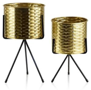 Цветочный горшок Mondex mit Füßen Swen 2 шт, золотой