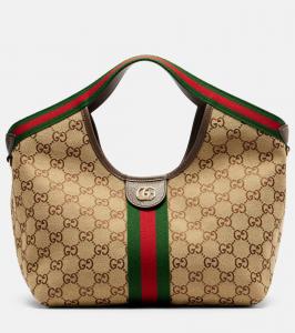 Сумка-тоут Giglio GG Canvas Small Gucci, Camel Eb.Ve/N.Ac/Vrv