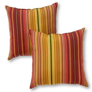 Greendale Home Fashions, 2 шт. Квадратные декоративные подушки для улицы, цвет Kinnabari Stripe