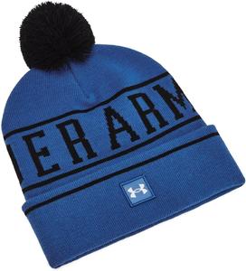 Under Armour Unisex-Adult M Halftime Pom Beanie, Tech Blue