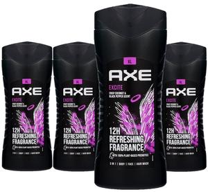 Axe, Excite, гель для душа, 4x400 мл