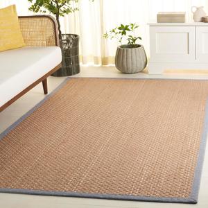 Ковер SAFAVIEH, 153 x 244 см, - коллекция Natural Fiber - Maize & Brown, Jute, идеально для гостиной, спальни, столовой (NF142T)