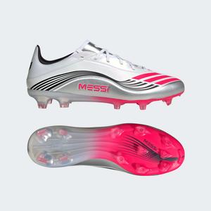 Бутсы Adidas F50 Messi Pro Firm Ground Cleats, цвет Cloud White/Lucid Red/Silver Metallic