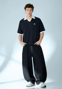 Рубашка-Поло в стиле преппи Bershka, Royal Blue