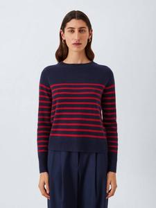 Свитер Pace из шерсти и кашемира в полоску Marella, Navy