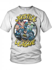 Футболка Team Big Tall T-Shirt белого цвета Justice League