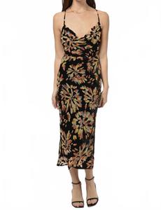 Розали платье миди в черном мульти Adelyn rae