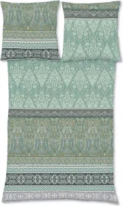 Постельное белье из сатина Mako Modern Classic Oldham Herbs 155x220 см + 80x80 см Fleuresse