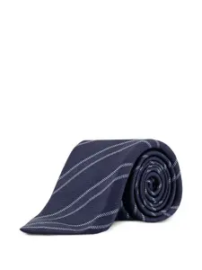 Галстук в полоску Kiton, синий