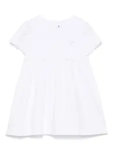 Платье с вышитым логотипом Il Gufo, белый
