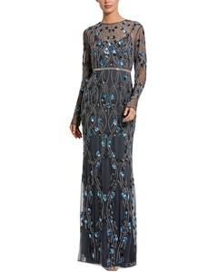 Макси-платье Mac Duggal, серый