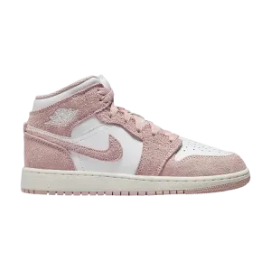 Кроссовки Air Jordan 1 Mid SE GS, розовый