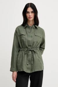 Льняная куртка United Colors Of Benetton, зеленый