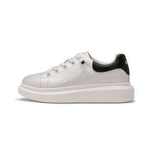 ZULIZ Легкие женские скейтерские кросcовки лоу-топ бело-экрю черные, цвет Ecru/Black