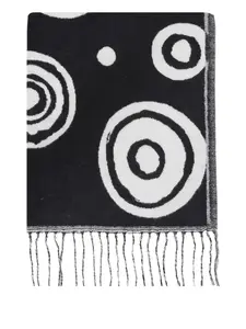 Двустороннее одеяло с круговым узором 10 CORSO COMO, черный