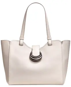 Сумка-тоут Small Valley Stream с пряжкой Donna Karan New York, коричневый/бежевый